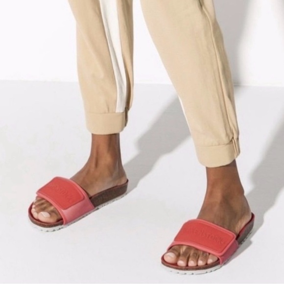 Birkenstock bright Coral Velcro Sandal sz41 - Picture 2 of 16